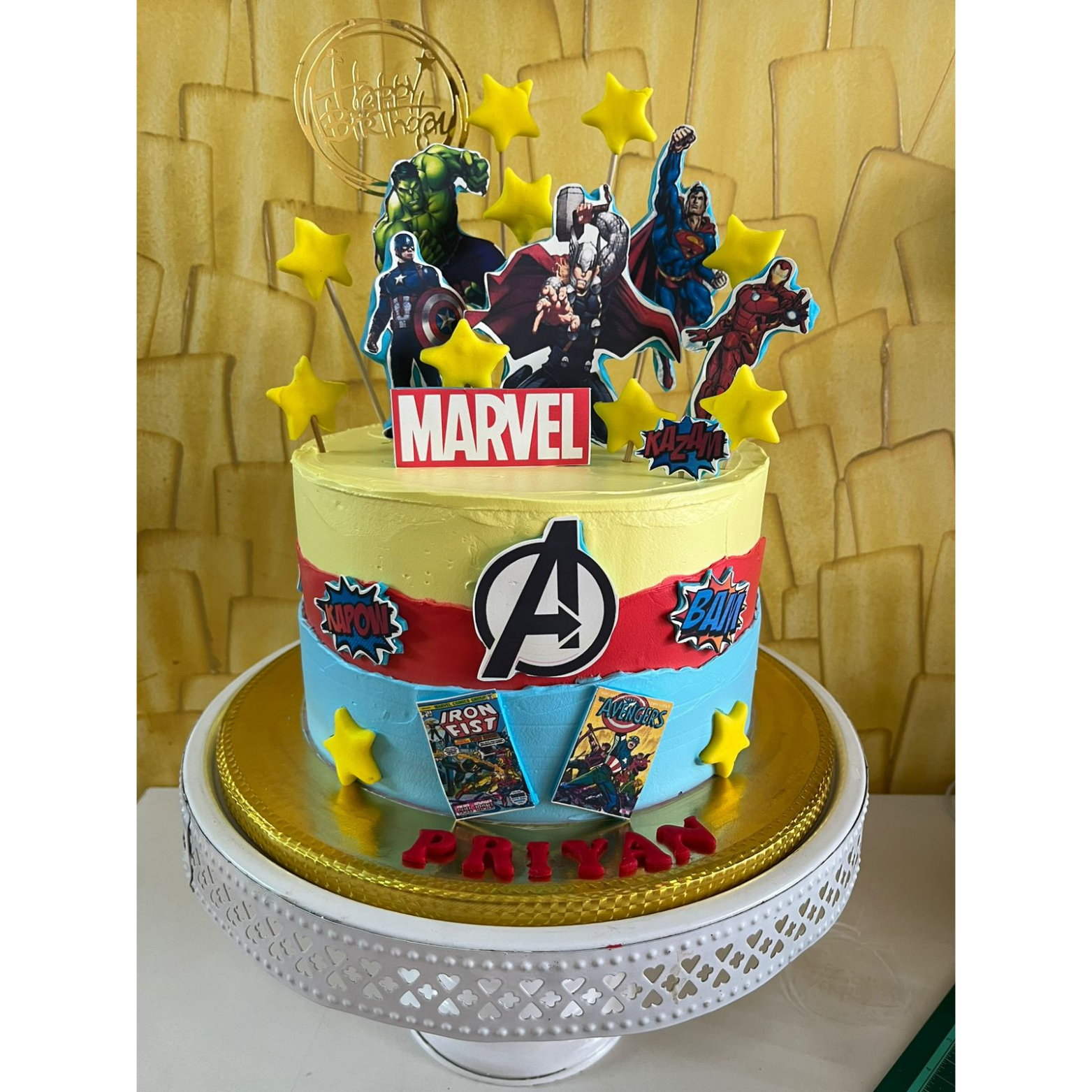 Avengers Theme Cake