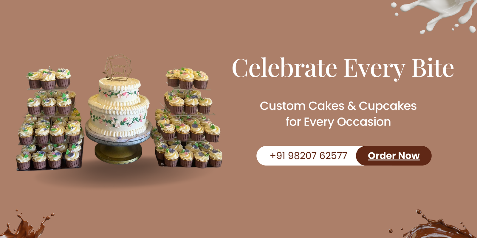 Brown Simple Clean Modern Cookies Banner